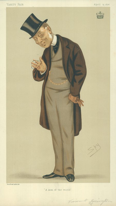 Viscount Torrington, A Man of the World, 15 April 1876, Vanity Fair Cartoon by Leslie Matthew Ward