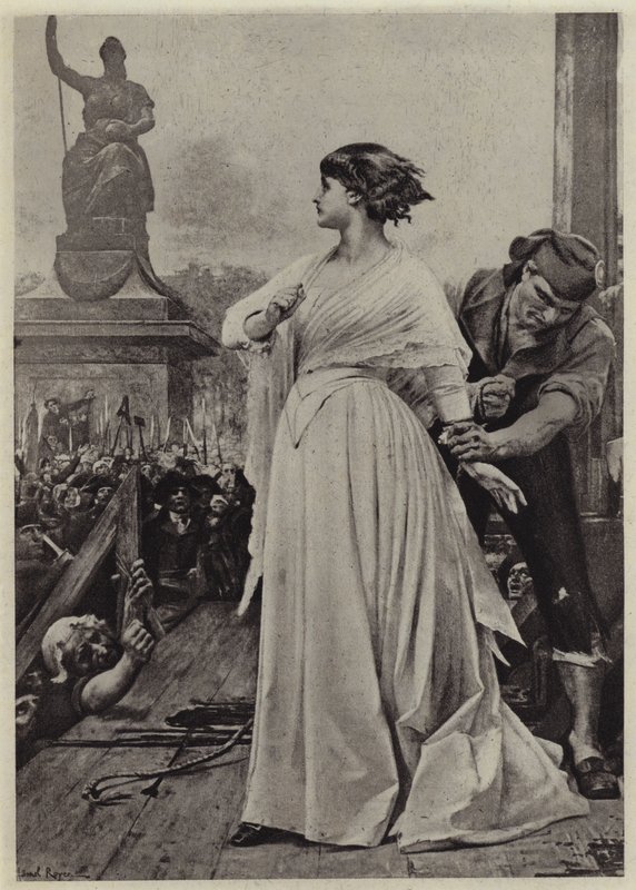 Madame Roland on the Scaffold by Lionel (after) Royer