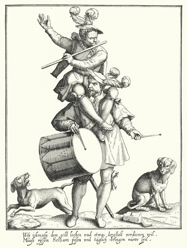 The Drummer and the Fifer (engraving) by Lorenz Strauch