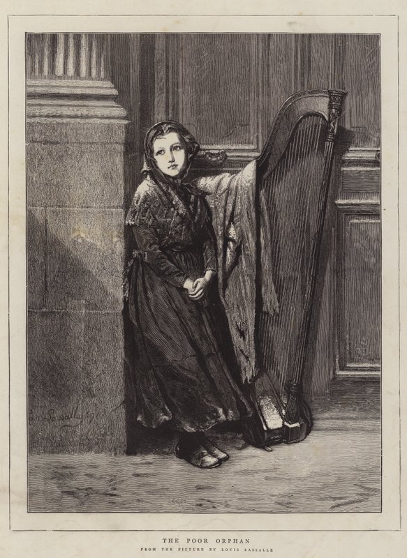 The Poor Orphan by Louis Simon Lassalle