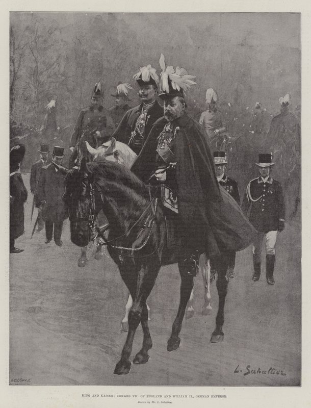 King and Kaiser, Edward VII of England and William II, German Emperor by Louis Remy Sabattier