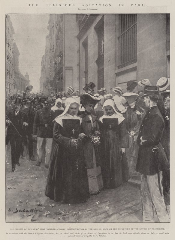 The Religious Agitation in Paris by Louis Remy Sabattier
