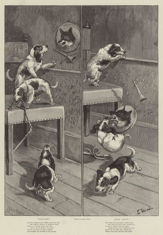 Tally-Ho! Gone Away! by Louis Wain