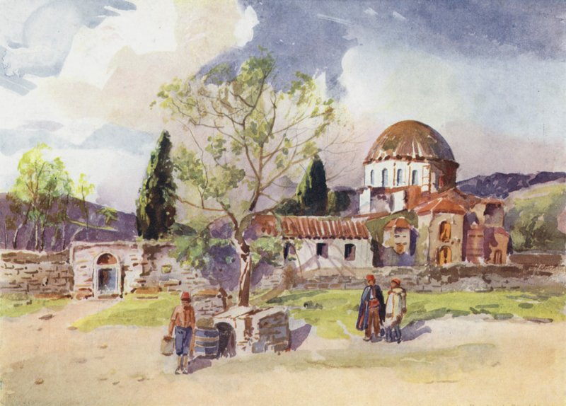 The Convent of Daphni, Greece by Louis Burleigh Bruhl