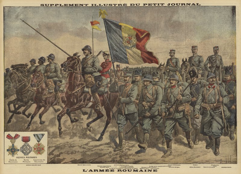 The Romanian army, World War I by Louis Charles (after) Bombled