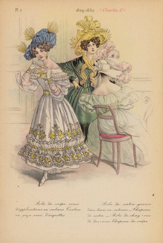 French Fashion: 1829-1830, Charles X by Louis Colas