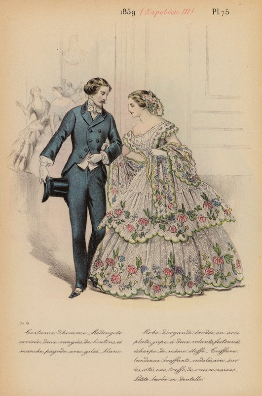 French fashion: 1859, Napoleon III by Louis Colas