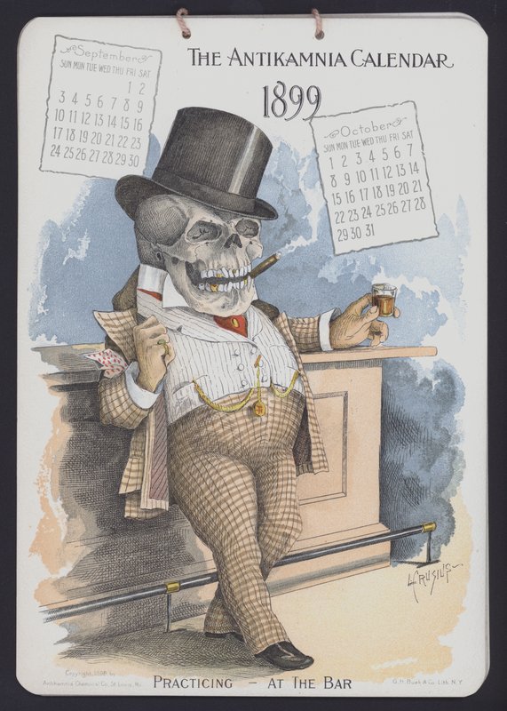 Illustration for Antikamnia Calendar by Louis Crucius or Crusuius