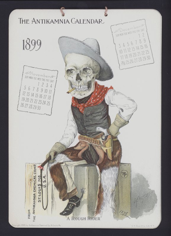 Illustration for Antikamnia Calendar, 1899 by Louis Crucius or Crusuius