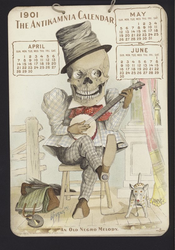 Illustration for Antikamnia Calendar, 1901 by Louis Crucius or Crusuius