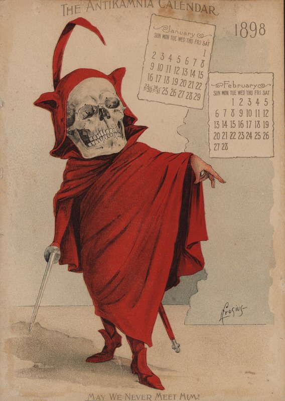 Mephistopholes, Illustration for Antikamnia Calendar by Louis Crucius or Crusuius