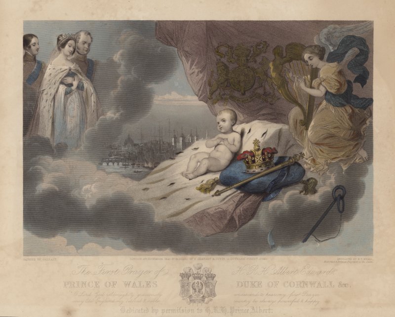 The First Prayer of the Prince of Wales, Prince Albert Edward, the Future King Edward VII, 1842 by Louis Gallait