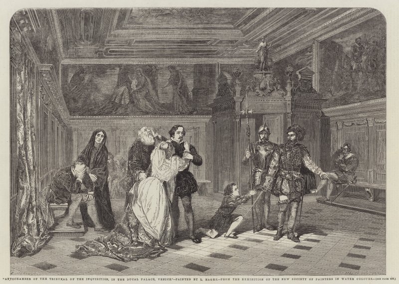 Antechamber of the Tribunal of the Inquisition, in the Ducal Palace, Venice by Louis Haghe
