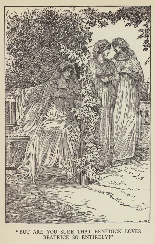 But are you sure that Benedick loves Beatrice so entirely? by Louis John Rhead