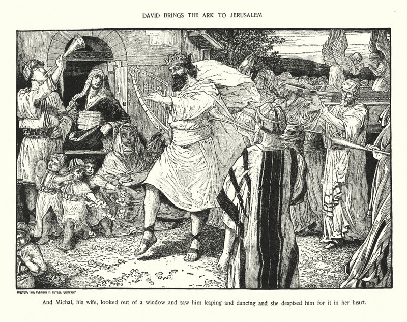 David brings the Ark to Jerusalem by Louis John Rhead