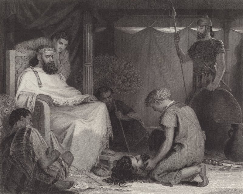 David brought before Saul by Louis John Rhead