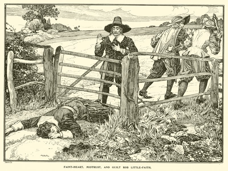 Faint-Heart, Mistrust, and Guilt Rob Little-Faith by Louis John Rhead