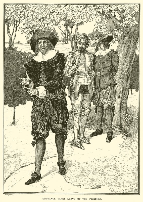 Ignorance Takes Leave of the Pilgrims by Louis John Rhead