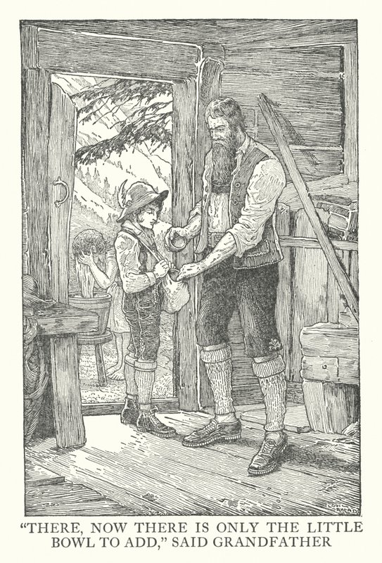 Illustration for Heidi by Johanna Spyri by Louis John Rhead
