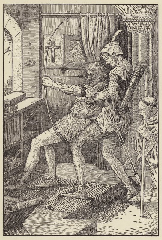 Robin shoots his last shaft by Louis John Rhead
