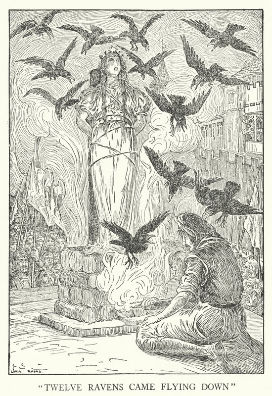 "Twelve ravens came flying down" by Louis John Rhead