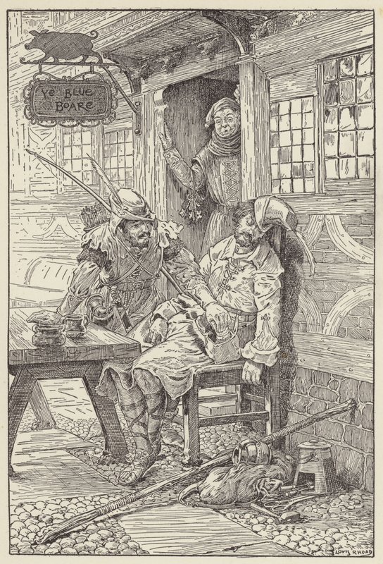 With a Smile on His Face He Reached Over and Drew Forth the Warrant by Louis John Rhead
