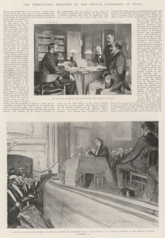 The Threatened Abolition of the French Censorship of Plays by Louis Remy Sabattier