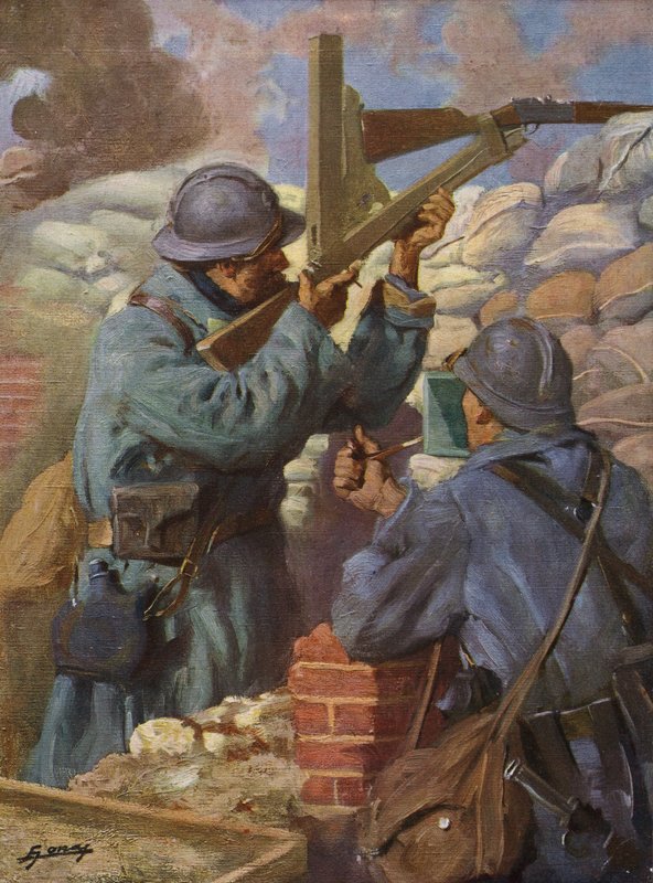French Soldier Using a Specially Adapted Sniper