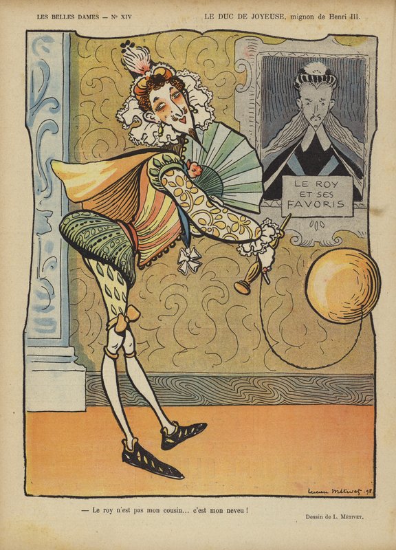 Le Duc De Joyeuse, Illustration for Le Rire by Lucien Metivet
