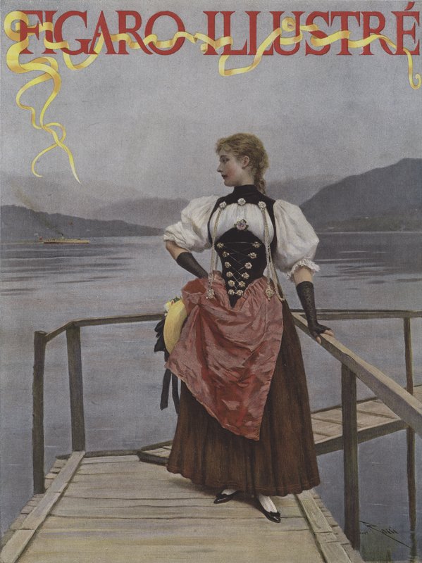 In Switzerland. Cover of Le Figaro Illustre, July 1893 by Lucius Rossi