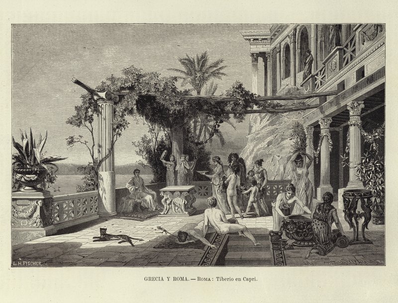 Greece and Rome - Rome: Tiberius in Capri by Ludwig Hans Fischer