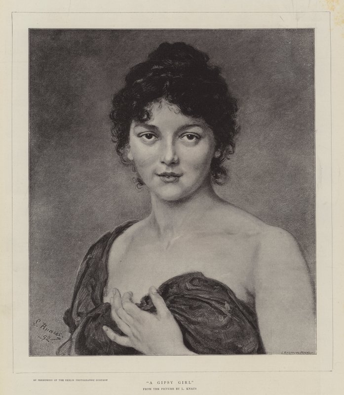 A Gipsy Girl by Ludwig Knaus