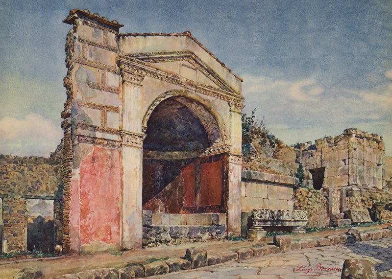 Pompeii: Sepulchre with exedra, Tomb of the Glass Vase and Garlands Tomb by Luigi Bazzani