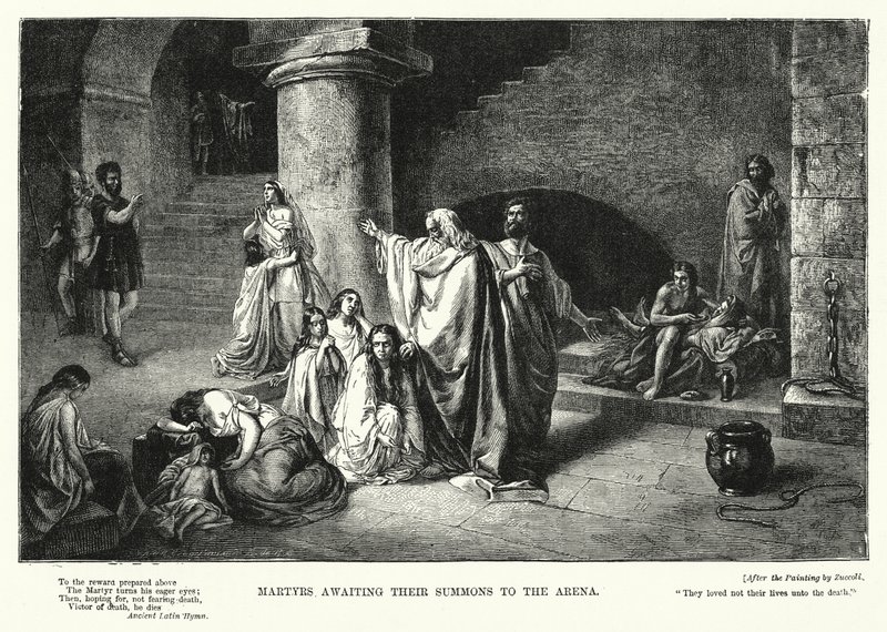 Martyrs awaiting their Summons to the Arena by Luigi Zuccoli