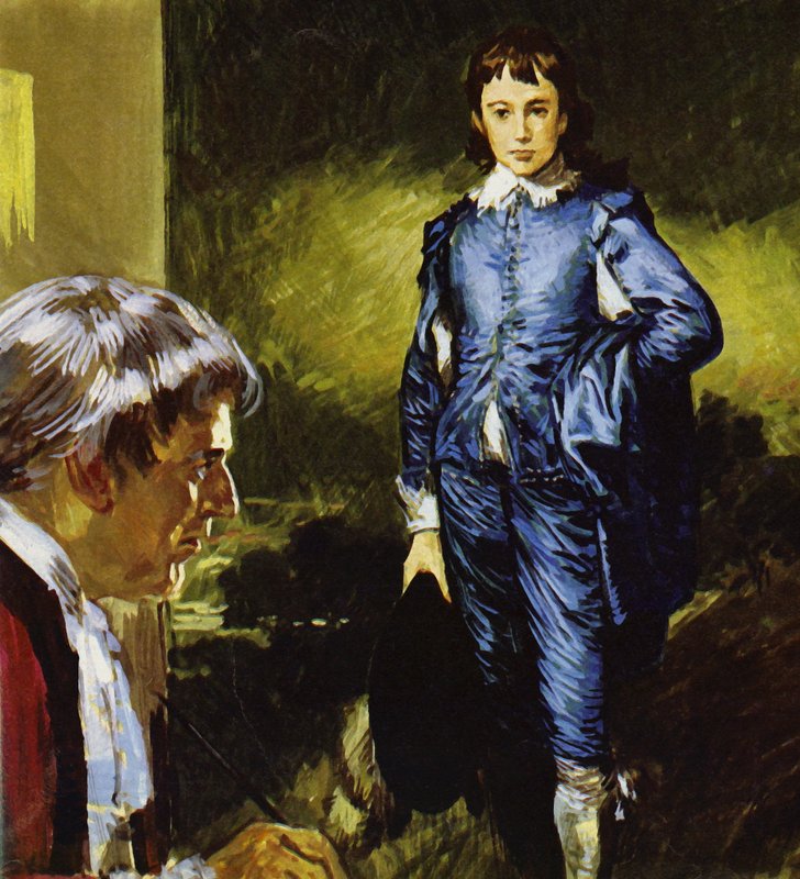 Gainsborough painting his famous portrait Blue Boy by Luis Arcas Brauner
