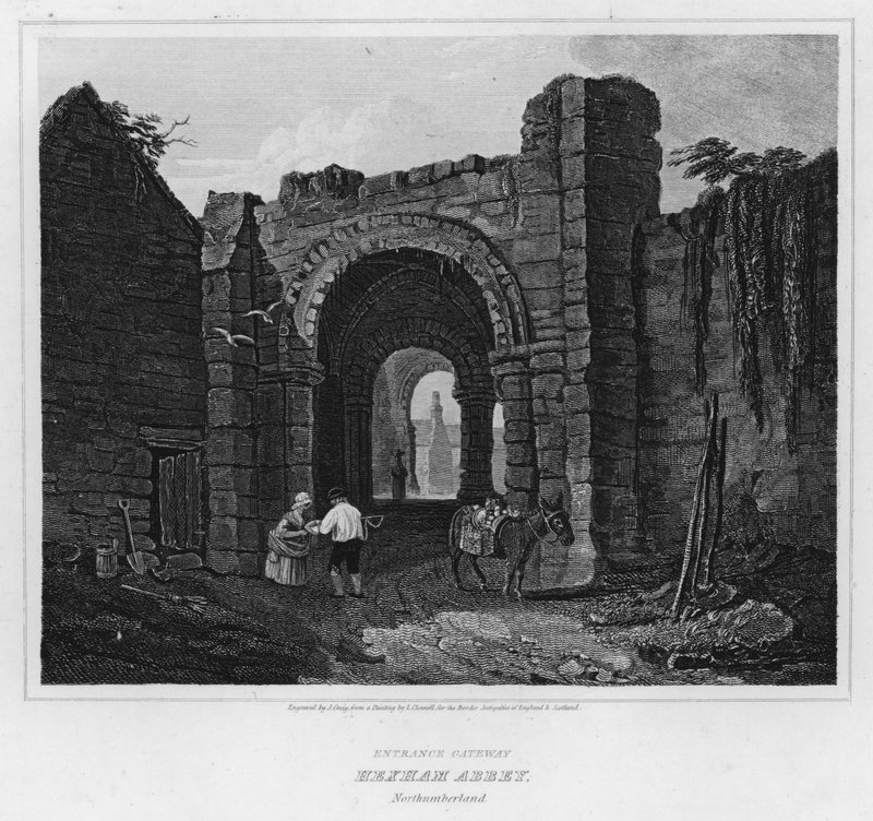 Entrance Gateway, Hexham Abbey, Northumberland by Luke (after) Clennell
