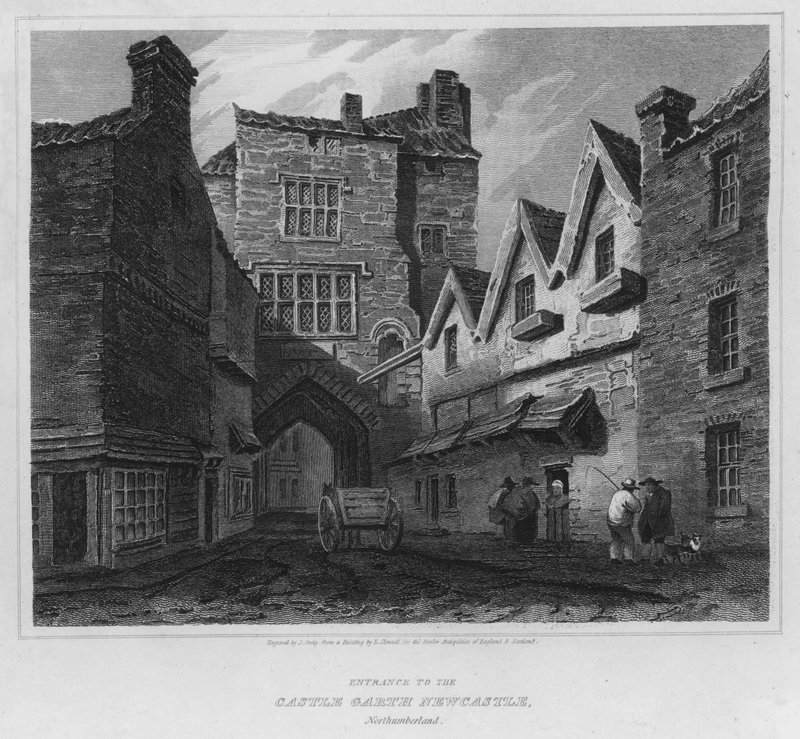 Entrance to the Castle Garth Newcastle, Northumberland by Luke (after) Clennell