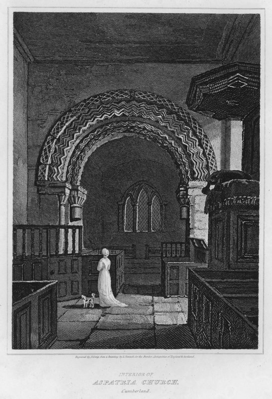 Interior of Aspatria Church, Cumberland by Luke (after) Clennell