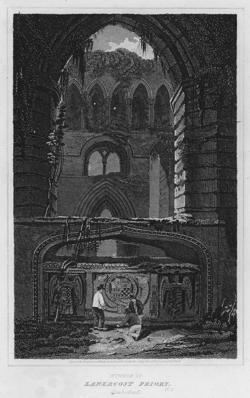Interior of Lanercost Priory, Cumberland by Luke (after) Clennell