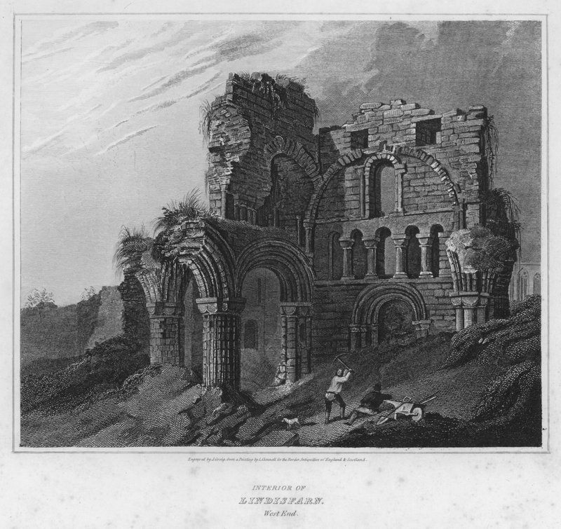 Interior of Lindisfarn, West End by Luke (after) Clennell