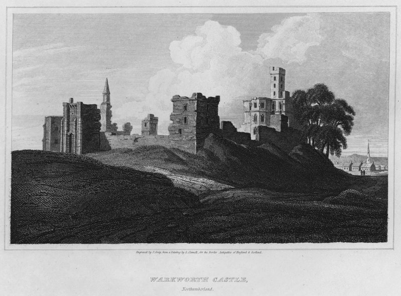 Warkworth Castle, Northumberland by Luke (after) Clennell