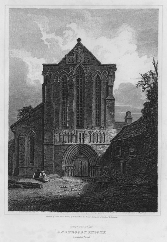 West Front of Lanercost Priory, Cumberland by Luke (after) Clennell