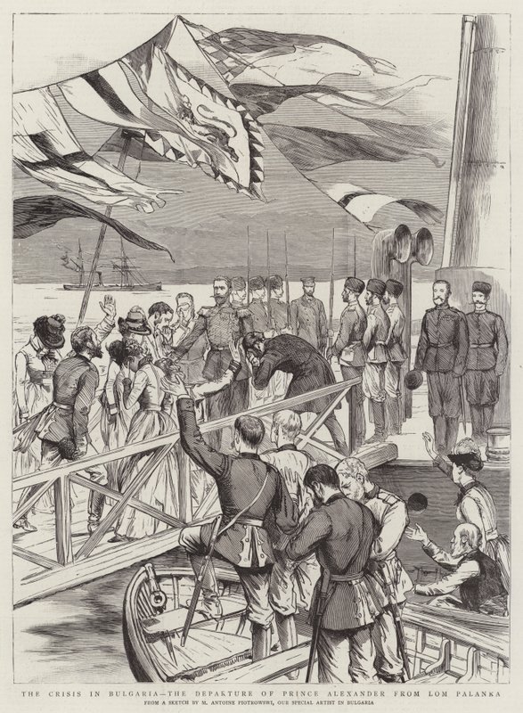 The Crisis in Bulgaria, the Departure of Prince Alexander from Lom Palanka by Maksymiljan Antoni Piotrowski