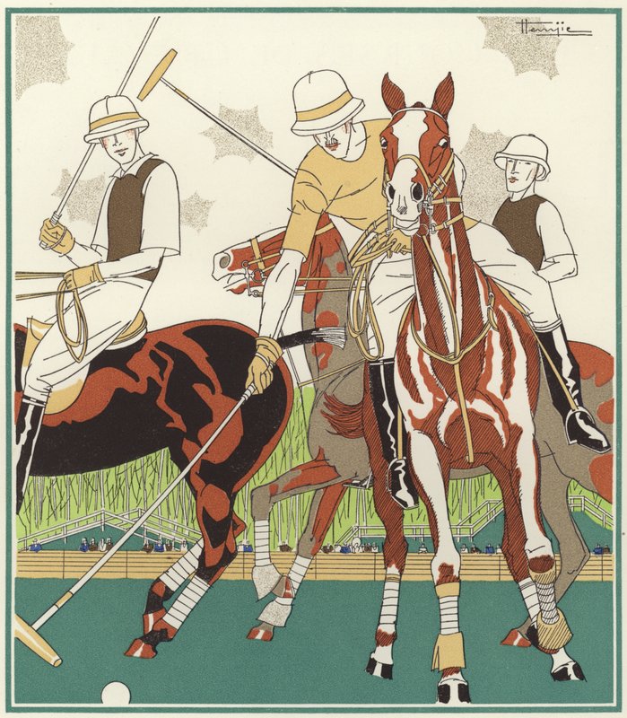 Polo at Le Touquet by Marcel Jacques Hemjik