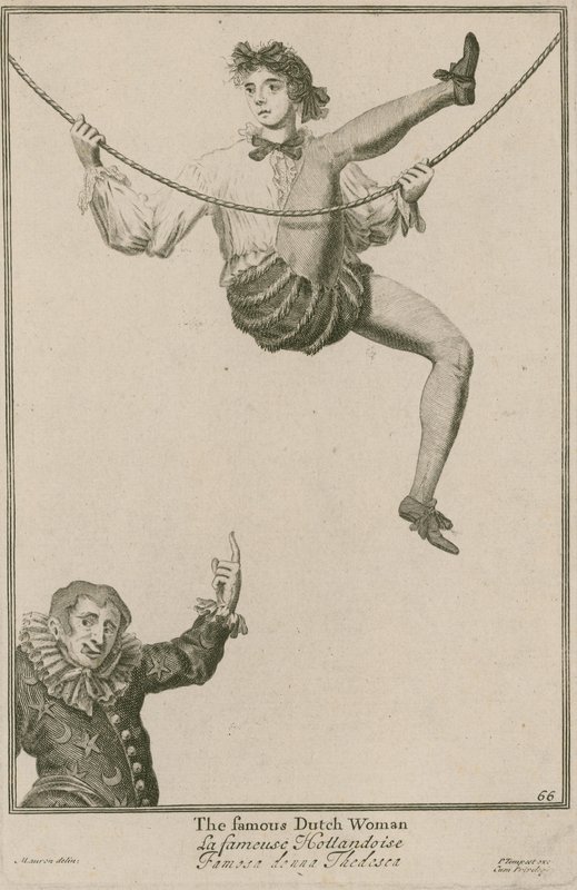 Bartholomew Fair, London: The famous Dutch woman, 1687 by Marcellus the Elder Laroon