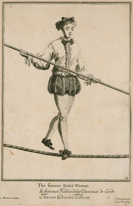 Bartholomew Fair, London: The famous Dutch woman in 1687 by Marcellus the Elder Laroon