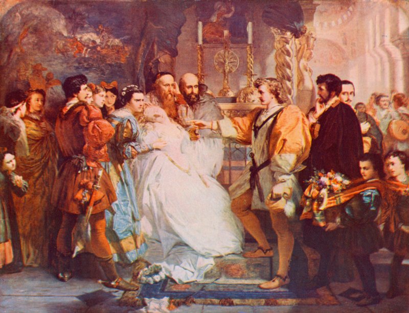 Shakespeare: The Repudiation of Hero, Much Ado about Nothing, Act IV, Scene 1 by Marcus (after) Stone