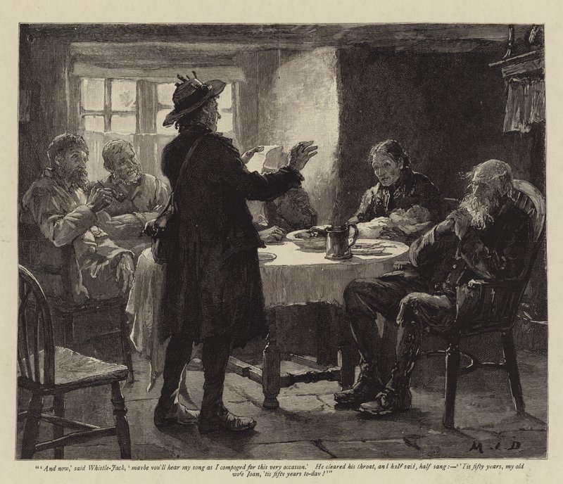 Illustration for John and Joan, A Curious Story, by S Baring-Gould by Margaret Isabel Dicksee