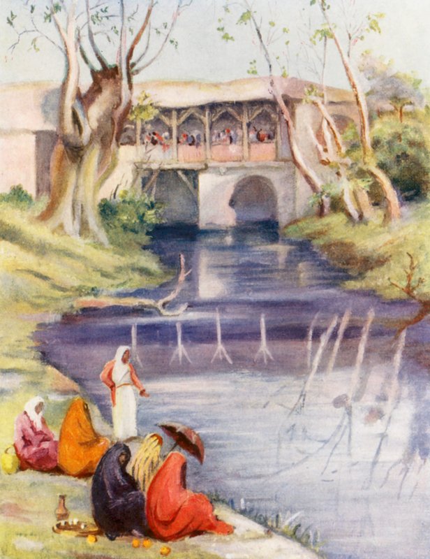Cafe on the Barada, Damascus by Margaret Thomas
