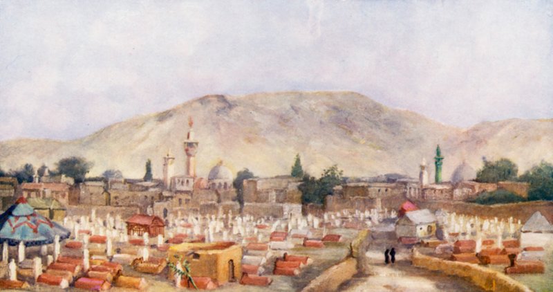 Moslem Cemetery in the Meidan, Damascus by Margaret Thomas